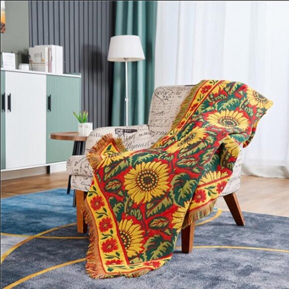 Sunflower throw blanket 50"x70" - Picture 4 of 5